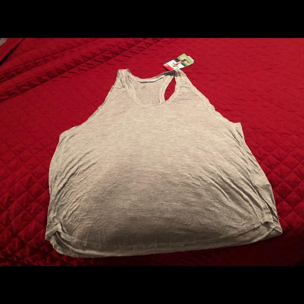 Gray North Face tank top